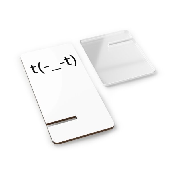 Acrylic Phone Stand – Minimalist Desk Display with Bold Custom Print | Smartphone Holder for Office or Nightstand